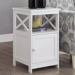 Online Kirklands Home Wood X Sides Storage Accent Table White