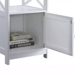 Online Kirklands Home Wood X Sides Storage Accent Table White