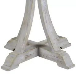 Sale Kirklands Home Wooden Arched Base Round Top Accent Table White