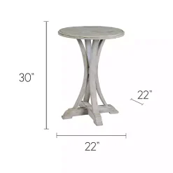 Sale Kirklands Home Wooden Arched Base Round Top Accent Table White