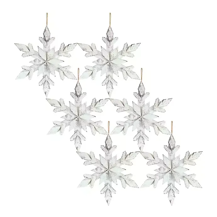 Best Kirklands Home Wooden Snowflake 6-pc. Ornament Set White