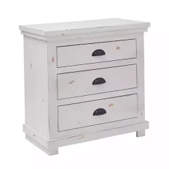 Outlet Kirklands Home Wooden Willow Nightstand White