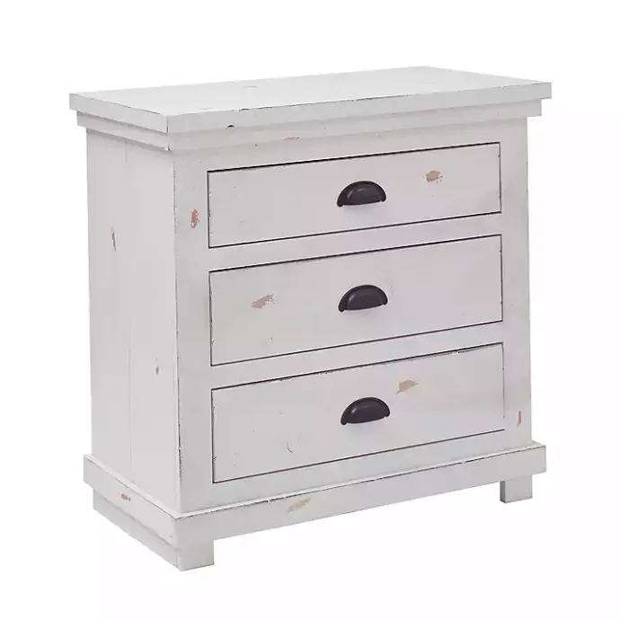 Outlet Kirklands Home Wooden Willow Nightstand White