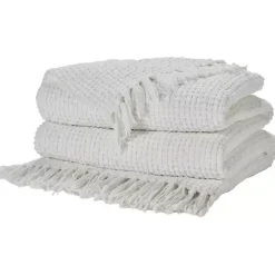 Best Kirklands Home Woven Waffle Knit Chenille Throw White