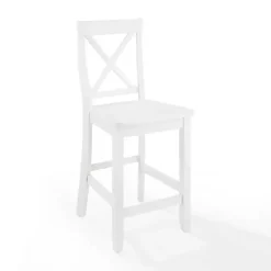 Best Kirklands Home X-Back Farmhouse Counter Stools, Set of 2 White
