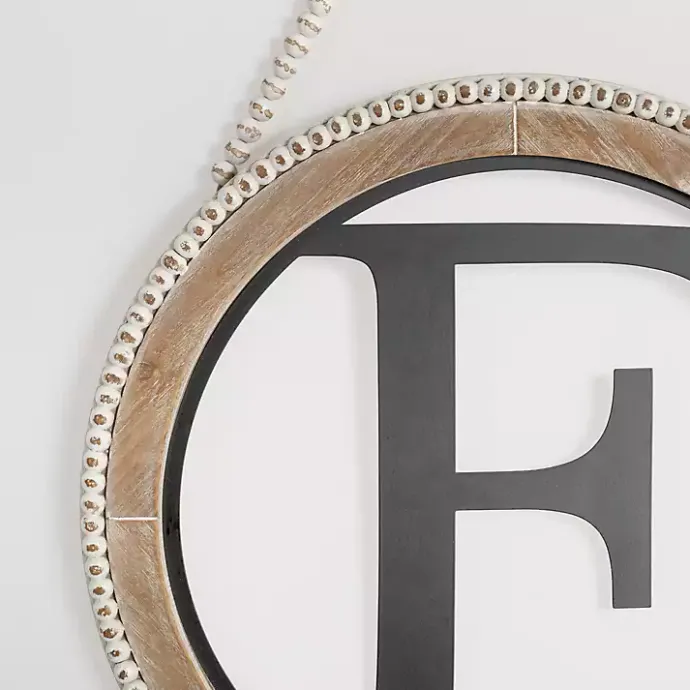 Best Kirklands Home Whitewash Bead Trim Monogram F Plaque