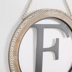 Best Kirklands Home Whitewash Bead Trim Monogram F Plaque