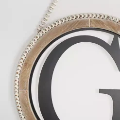 Sale Kirklands Home Whitewash Bead Trim Monogram G Plaque