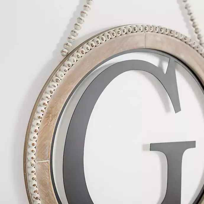 Sale Kirklands Home Whitewash Bead Trim Monogram G Plaque