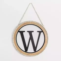 Online Kirklands Home Whitewash Bead Trim Monogram W Plaque