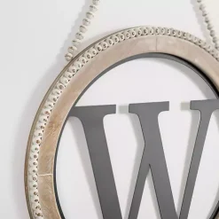 Online Kirklands Home Whitewash Bead Trim Monogram W Plaque