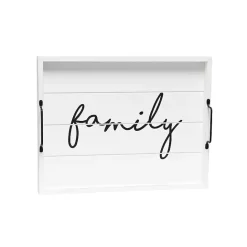 Outlet Kirklands Home Whitewash Family Wooden Tray