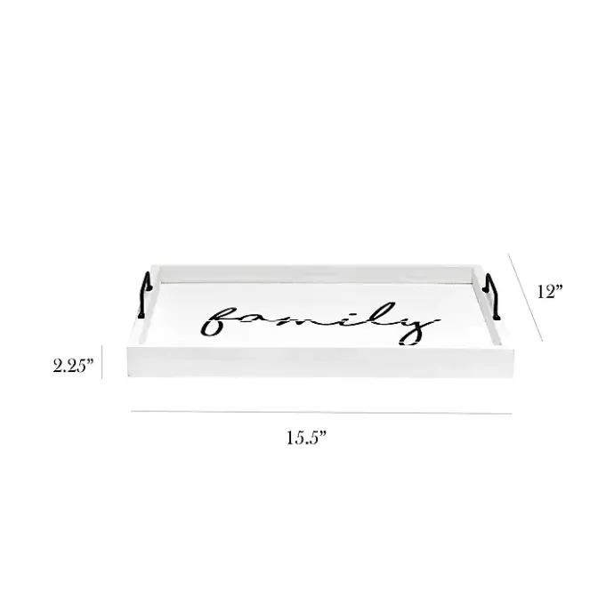 Outlet Kirklands Home Whitewash Family Wooden Tray