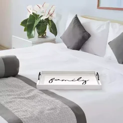 Outlet Kirklands Home Whitewash Family Wooden Tray