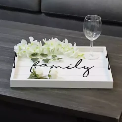 Outlet Kirklands Home Whitewash Family Wooden Tray