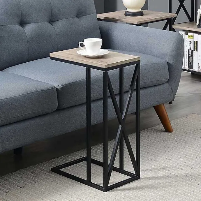 Sale Kirklands Home Whitewash Tucson C-Table Brown