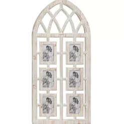 Best Kirklands Home Whitewash Window Arch 6-Opening Collage Frame