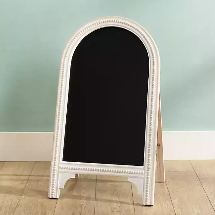 Sale Kirklands Home Whitewashed Beaded Chalkboard Easel