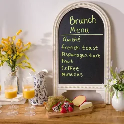 Sale Kirklands Home Whitewashed Beaded Chalkboard Easel