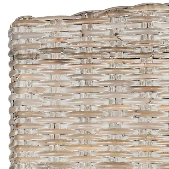 Best Kirklands Home Whitewashed Kubu Rattan Dining Chairs, Set of 2 Ivory