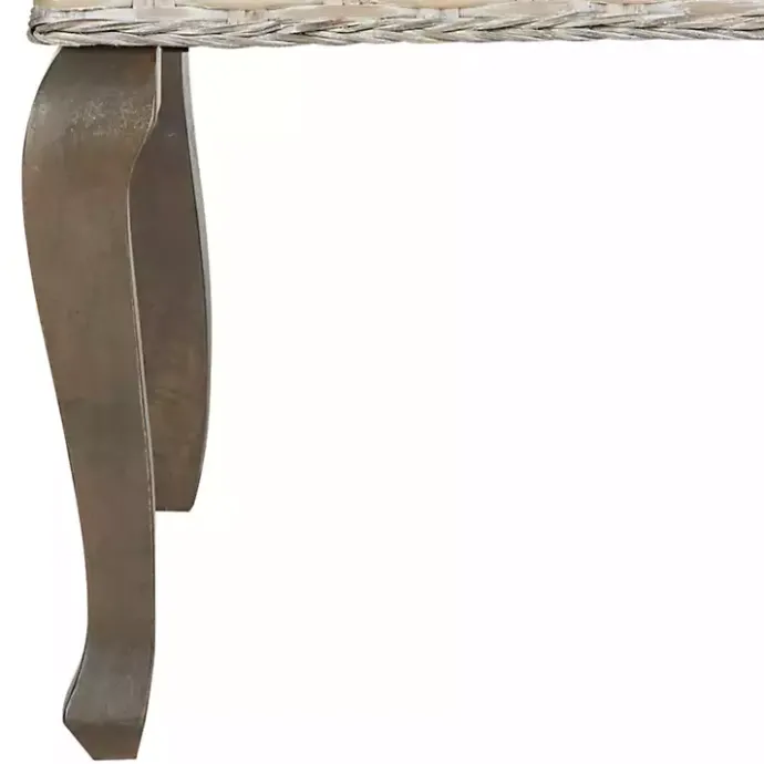 Best Kirklands Home Whitewashed Kubu Rattan Dining Chairs, Set of 2 Ivory