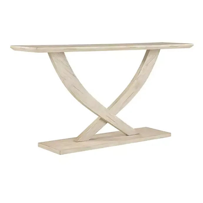 Clearance Kirklands Home washed Ramus Console Table White