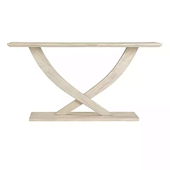 Clearance Kirklands Home washed Ramus Console Table White