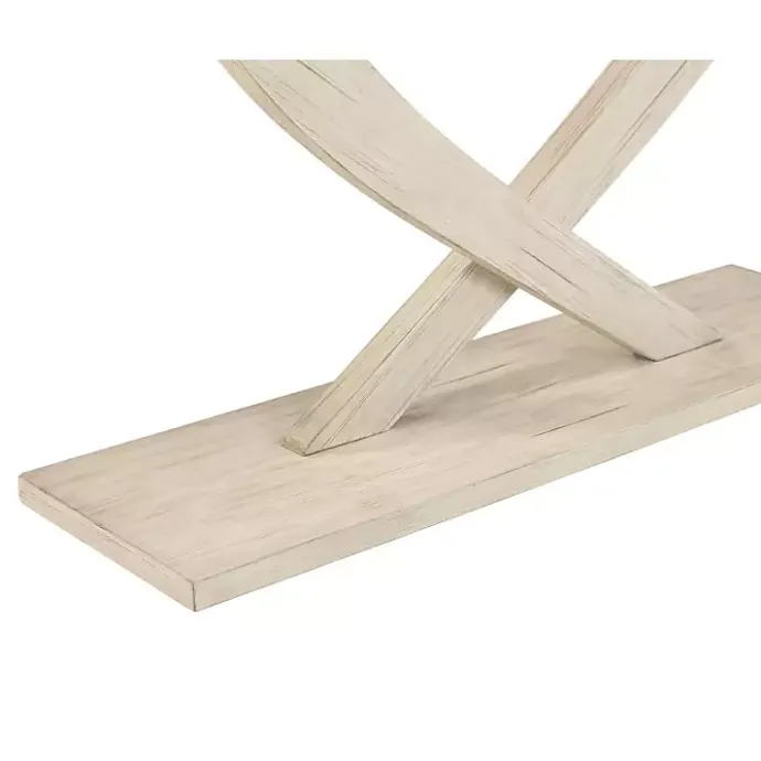 Clearance Kirklands Home washed Ramus Console Table White