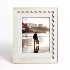 Online Kirklands Home washed Scalloped Picture Frame White