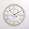 Sale Kirklands Home Whitewashed Wood Open Face Wall Clock