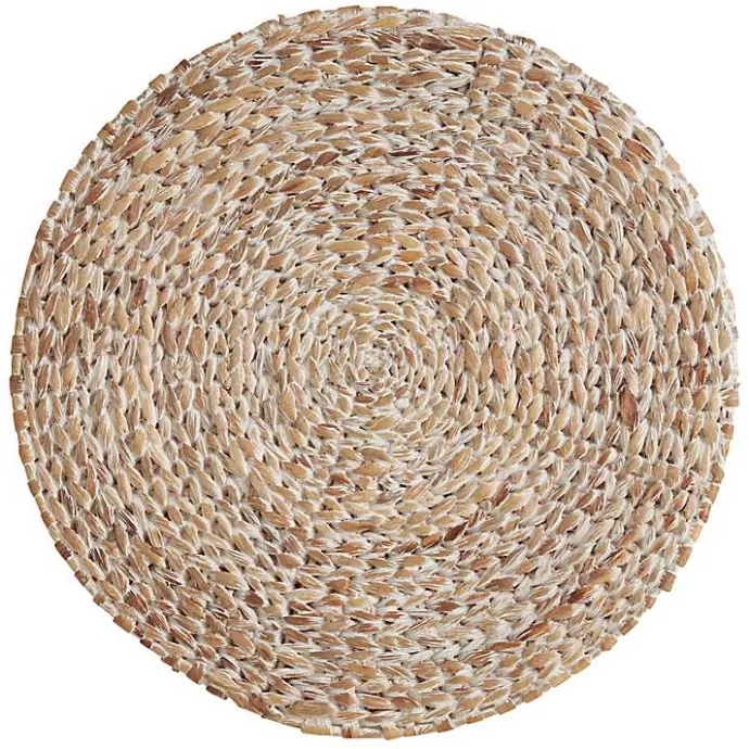 Sale Kirklands Home Whitewashed Woven Rattan Placemats, Set of 4