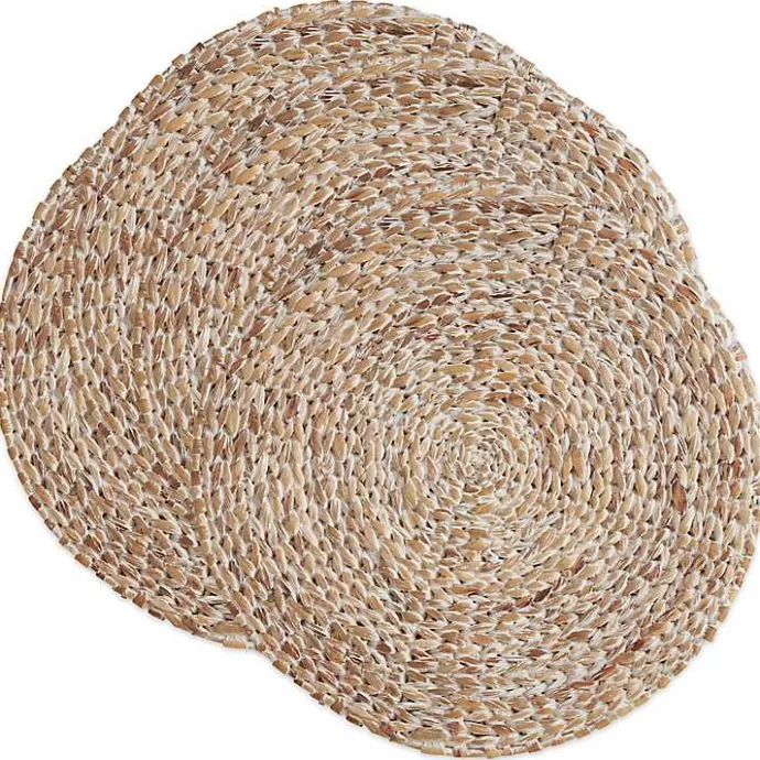 Sale Kirklands Home Whitewashed Woven Rattan Placemats, Set of 4