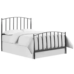 Online Kirklands Home Whitley Metal Slat Queen Bed Black