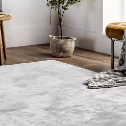 Sale Kirklands Home Whitlow Shag Washable Area Rug, 6x9 Silver