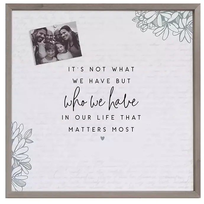 Clearance Kirklands Home Who We Have Framed Pinboard