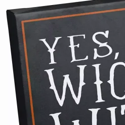 Online Kirklands Home Wicked Witch Lives Here Canvas Art Print Black