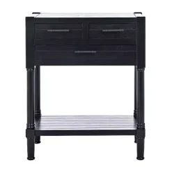 Clearance Kirklands Home Wilbert 3-Drawer Console Table Black