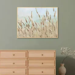Hot Kirklands Home Wild Beach Reeds Framed Canvas Art Print Multi