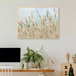 Hot Kirklands Home Wild Beach Reeds Framed Canvas Art Print Multi