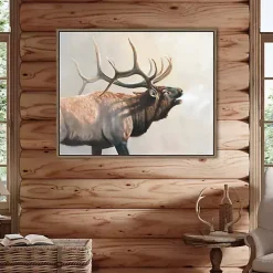 Sale Kirklands Home Wild Elk Framed Canvas Art Print