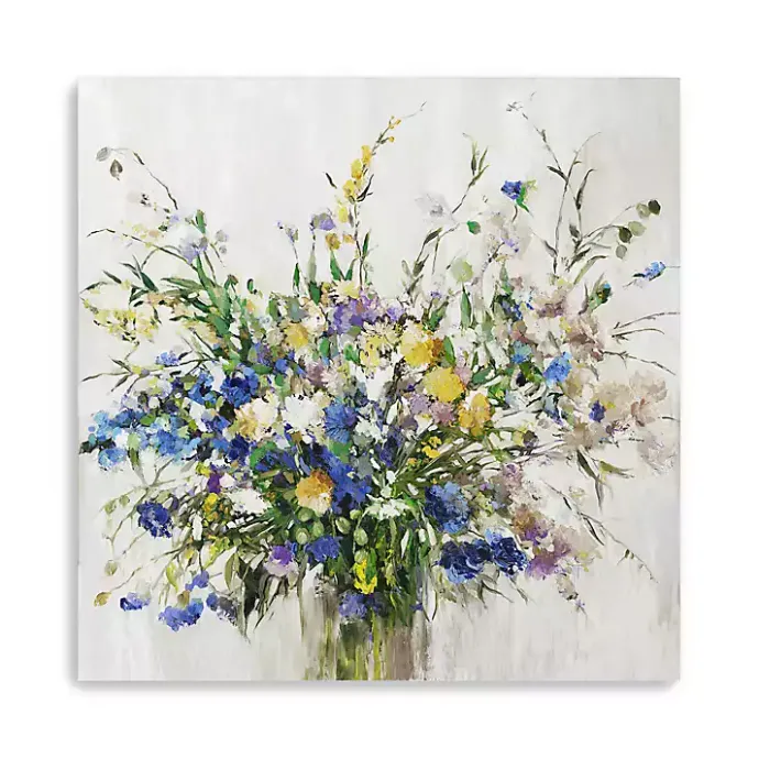 Clearance Kirklands Home Wild Grown Bouquet Canvas Art Print, 40x40 in.