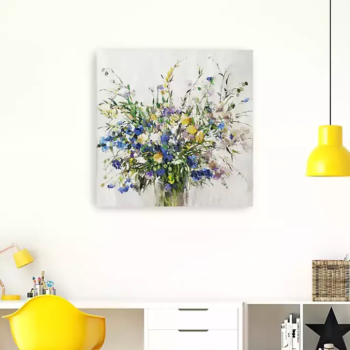 Clearance Kirklands Home Wild Grown Bouquet Canvas Art Print, 40x40 in.