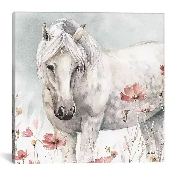 Clearance Kirklands Home Wild Horses V Canvas Art Print White