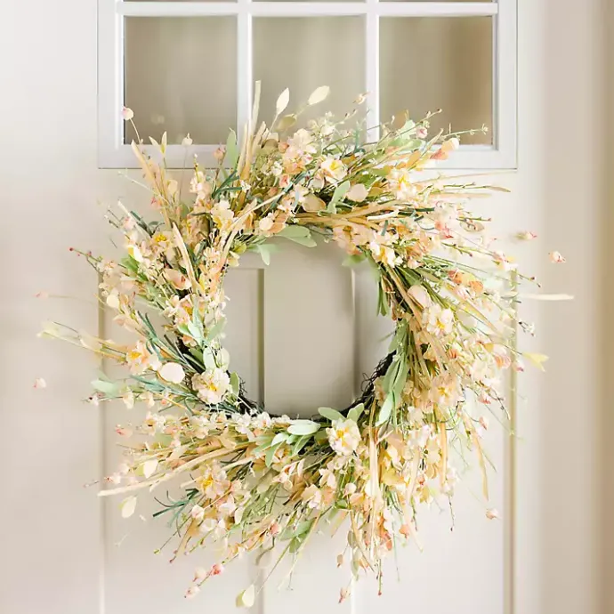 Outlet Kirklands Home Wildflower and Boical Wreath Tan