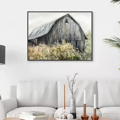 Online Kirklands Home Wildflower Barn Framed Canvas Art Print, 40x30 in. Gray