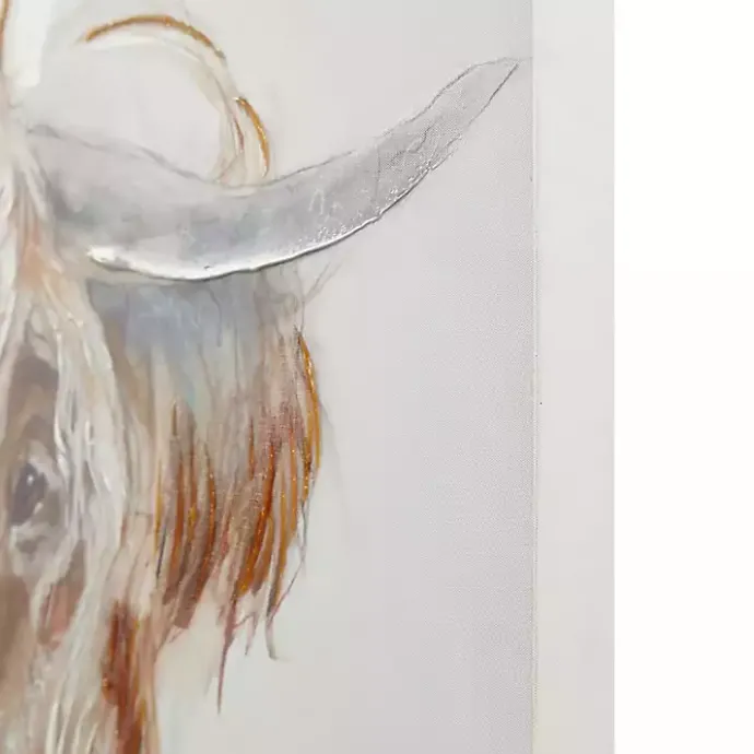 New Kirklands Home Windswept Highland Bull Canvas Art Print