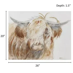 New Kirklands Home Windswept Highland Bull Canvas Art Print