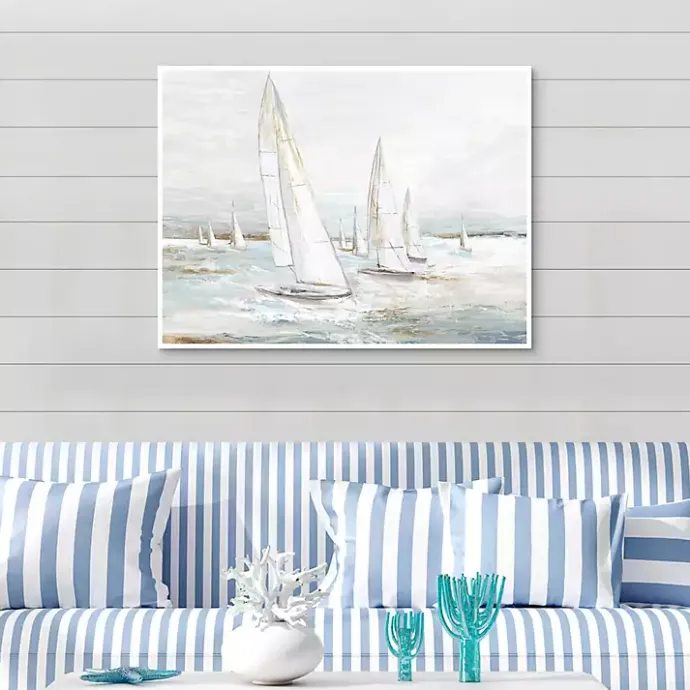 Sale Kirklands Home Windswept Sails I Framed Canvas Art Print