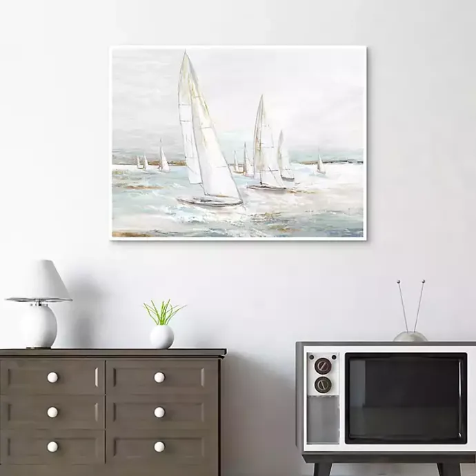 Sale Kirklands Home Windswept Sails I Framed Canvas Art Print