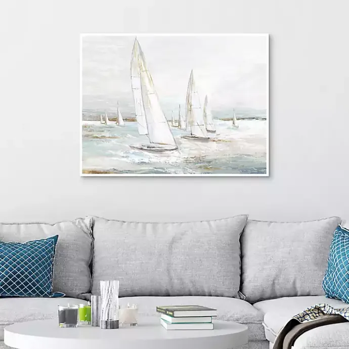 Sale Kirklands Home Windswept Sails I Framed Canvas Art Print
